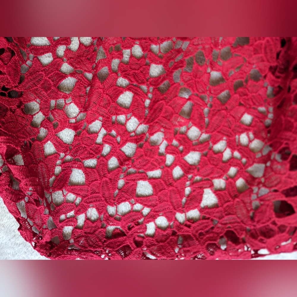 ASTR Red Lace Midi Dress - Picture 12 of 13